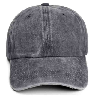 Grey Washed 6 Panels Cap